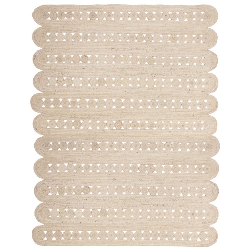 Safavieh Natural Fiber 8' x 10' Hand Woven Jute Rug in Ivory
