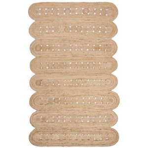 Safavieh Natural Fiber 6'-0&quot x 9'-0&quot Jute Hand Woven Rug in Natural