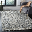 Safavieh Natural Fiber 4' x 6' Hand Woven Jute Rug in Blue and Ivory