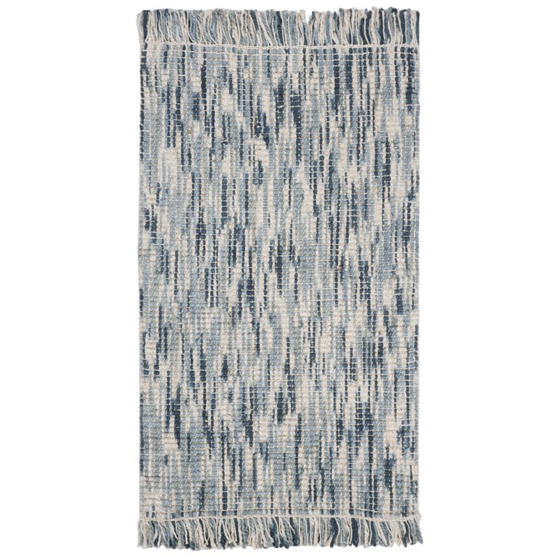 Safavieh Natural Fiber 5' x 8' Hand Woven Jute Rug in Blue and Ivory