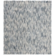 Safavieh Natural Fiber 6' Square Hand Woven Jute Rug in Blue and Ivory