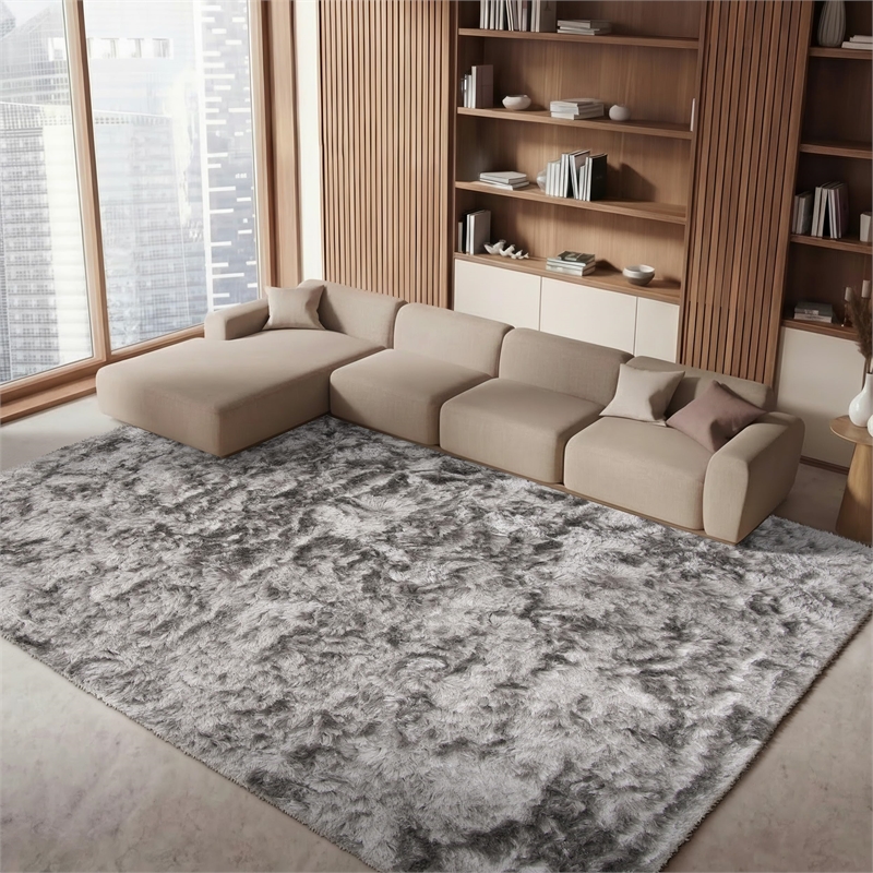 Safavieh Ocean 8' x 10' Hand Tufted Shag Rug in Silver