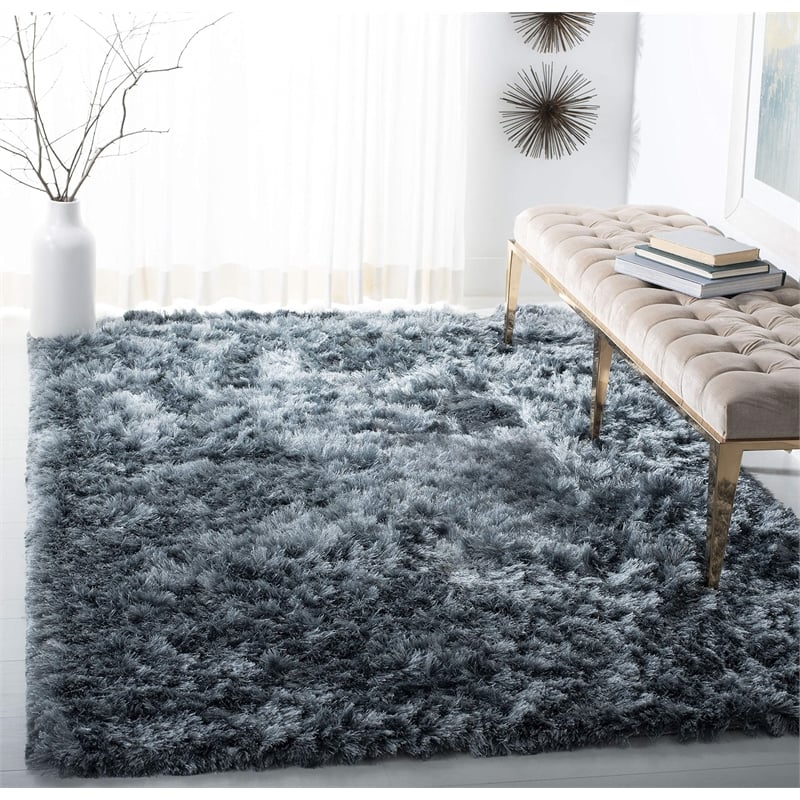 Safavieh Ocean 5' x 8' Hand Tufted Shag Rug in Slate