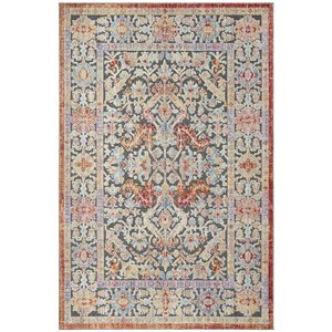 Safavieh Provance 4' x 6' Rug in Black and Aqua