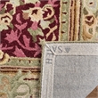 Safavieh Savonnerie 6' Square Hand Tufted Wool Rug in Red and Ivory