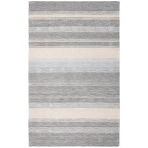 Safavieh 5' x 8' Hand Loomed Wool Rug in Gray and Ivory