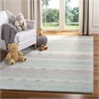 Safavieh 5' x 8' Hand Loomed Wool Rug in Aqua and Ivory