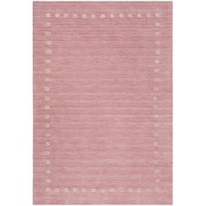 Safavieh 4' x 6' Hand Loomed Wool Rug in Pink and Ivory