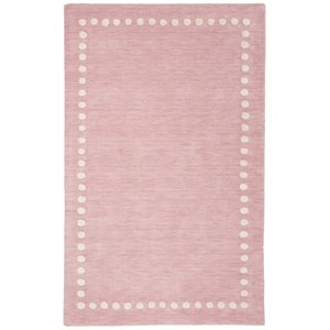 Safavieh 5' x 8' Hand Loomed Wool Rug in Pink and Ivory