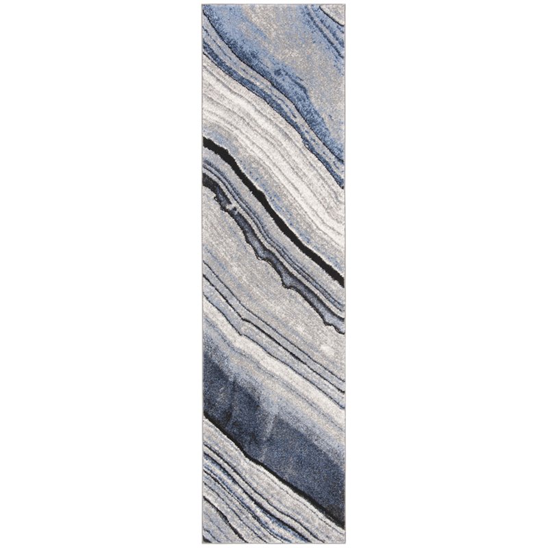 Safavieh Spirit 2' x 8' Runner Rug in Blue and Gray