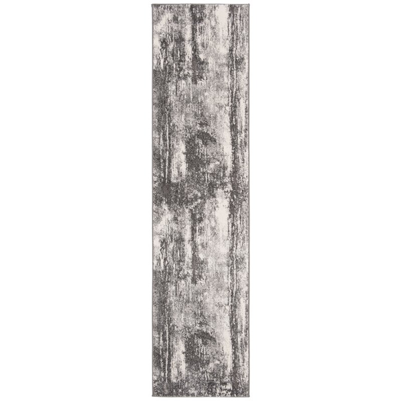 Safavieh Spirit 2' x 8' Runner Rug in Dark Gray and Ivory