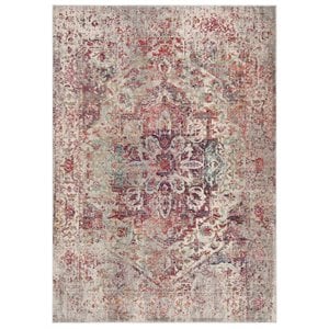 Safavieh Valencia 4' x 5'7&quot Rug in Red and Gray