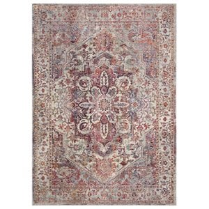 Safavieh Valencia 4' x 5'7&quot Rug in Red and Gray