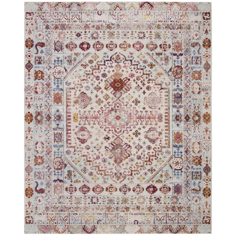 Safavieh Valencia 8' x 10' Rug in Blue and Red