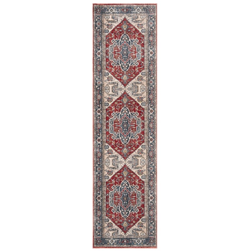 Safavieh Vintage 4' x 6' Rug in Red and Blue