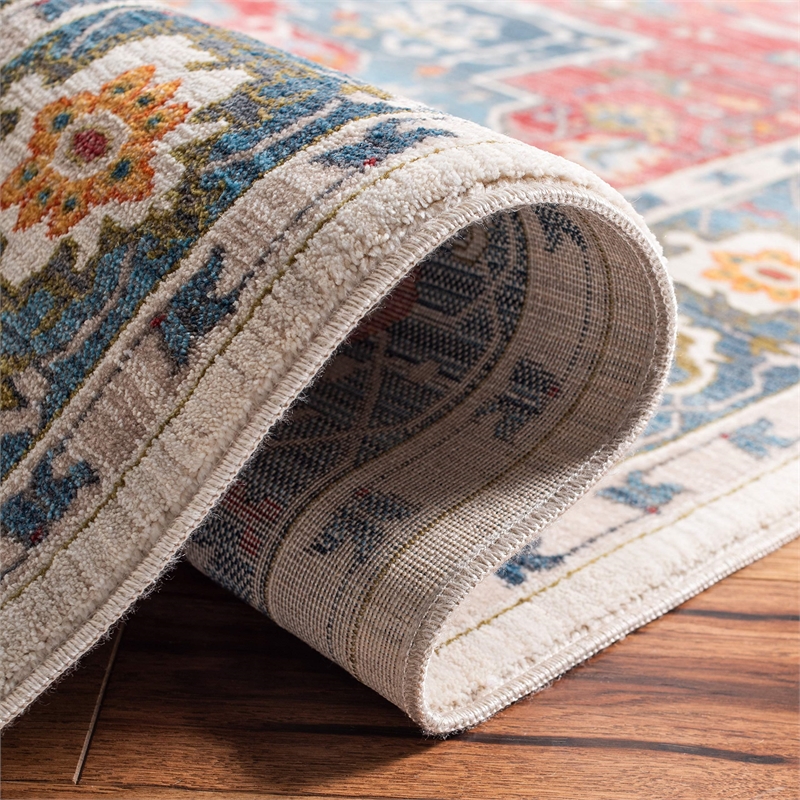 Safavieh Vintage 4' x 6' Rug in Red and Blue