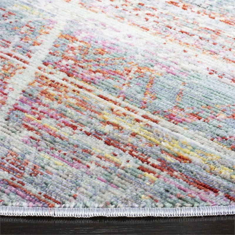 Safavieh Windsor 6' Round Rug in Ivory and Aqua