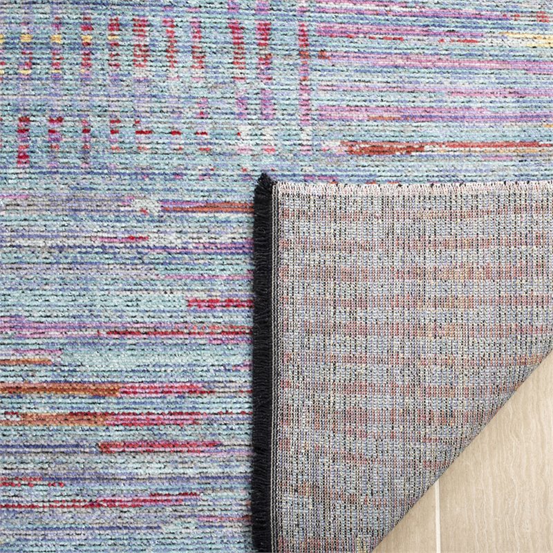 Safavieh Windsor 9' x 13' Rug in Aqua and Dark Pink