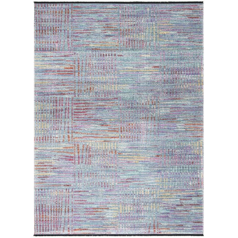 Safavieh Windsor 9' x 13' Rug in Aqua and Dark Pink