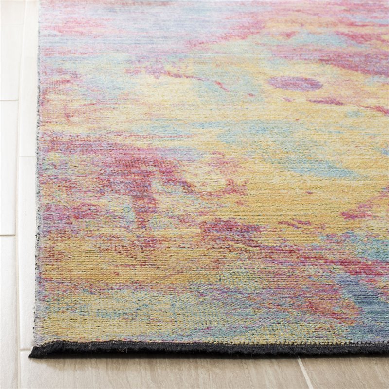 Safavieh Windsor 9' x 13' Rug in Fuchsia and Turquoise