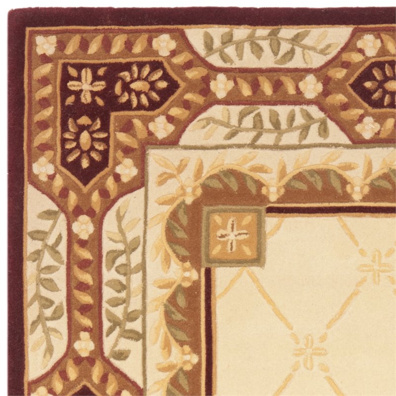 Safavieh Naples 9' x 12' Hand Tufted Wool Rug in Beige and Brown