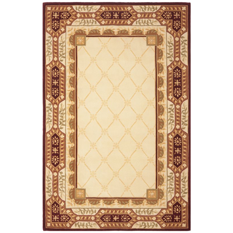 Safavieh Naples 9' x 12' Hand Tufted Wool Rug in Beige and Brown