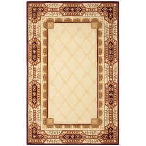 Safavieh Naples 9' x 12' Hand Tufted Wool Rug in Beige and Brown