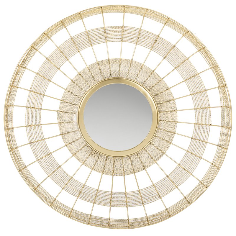 Safavieh Acton Decorative Mirror in Shiny Brass