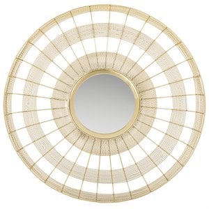 Safavieh Acton Decorative Mirror in Shiny Brass