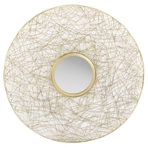 Safavieh Harner Decorative Mirror in Shiny Brass