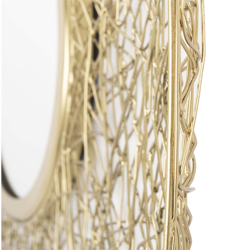 Safavieh Harner Decorative Mirror in Shiny Brass