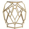 Safavieh Ava Geometric Accent Table in Gray and Gold