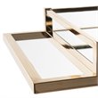 Safavieh Capri 2 Tier Glass Bar Cart in Gold