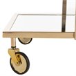 Safavieh Capri 2 Tier Glass Bar Cart in Gold