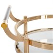 Safavieh Sienna 2 Tier Glass Bar Cart in Gold
