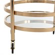 Safavieh Sienna 2 Tier Glass Bar Cart in Gold