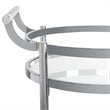 Safavieh Sienna 2 Tier Glass Bar Cart in Chrome