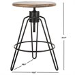 Safavieh Kai Adjustable Swivel Counter Stool in Natural Honey