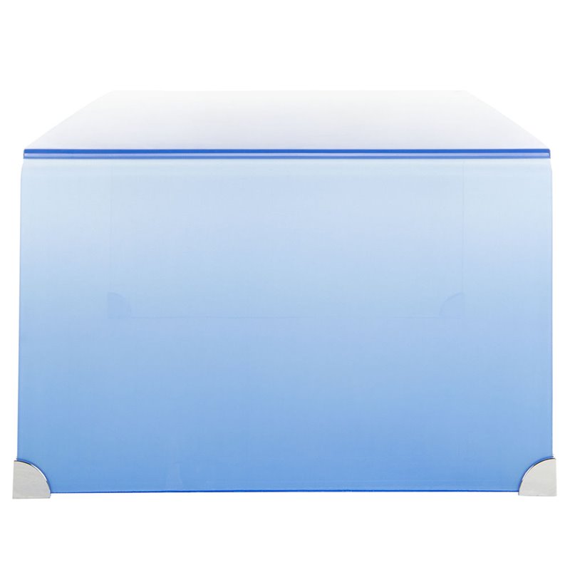 Safavieh Crysta Ombre Glass Coffee Table in Blue