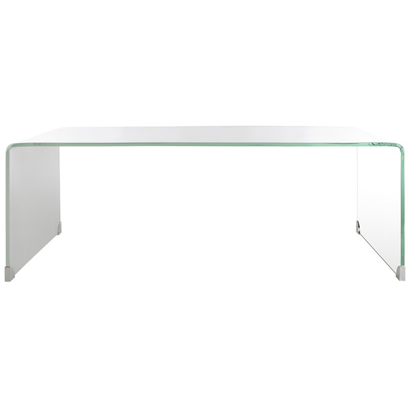 Safavieh Crysta Ombre Glass Coffee Table in White
