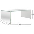 Safavieh Crysta Ombre Glass Coffee Table in White