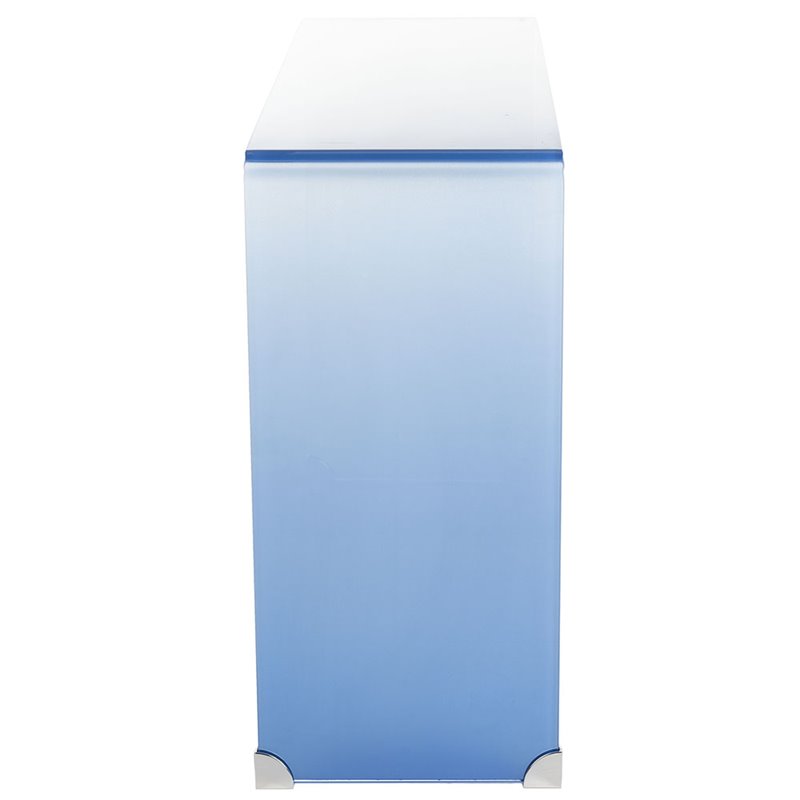 Safavieh Crysta Ombre Glass Console Table in Blue