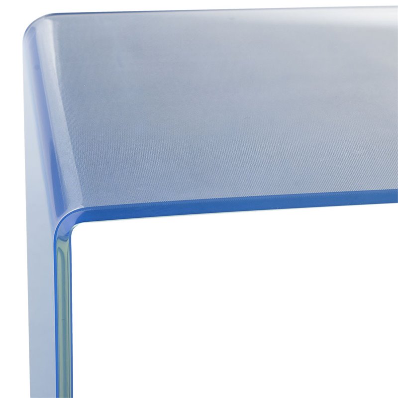 Safavieh Crysta Ombre Glass Console Table in Blue