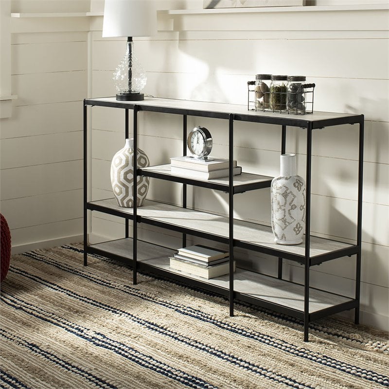 Safavieh Petra Console Table in Beige and Black