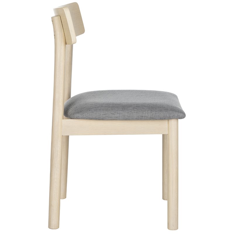Safavieh Lizette Dining Side Chair in White Oak and Gray (Set of 2)