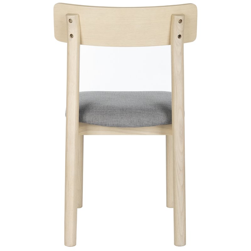Safavieh Lizette Dining Side Chair in White Oak and Gray (Set of 2)