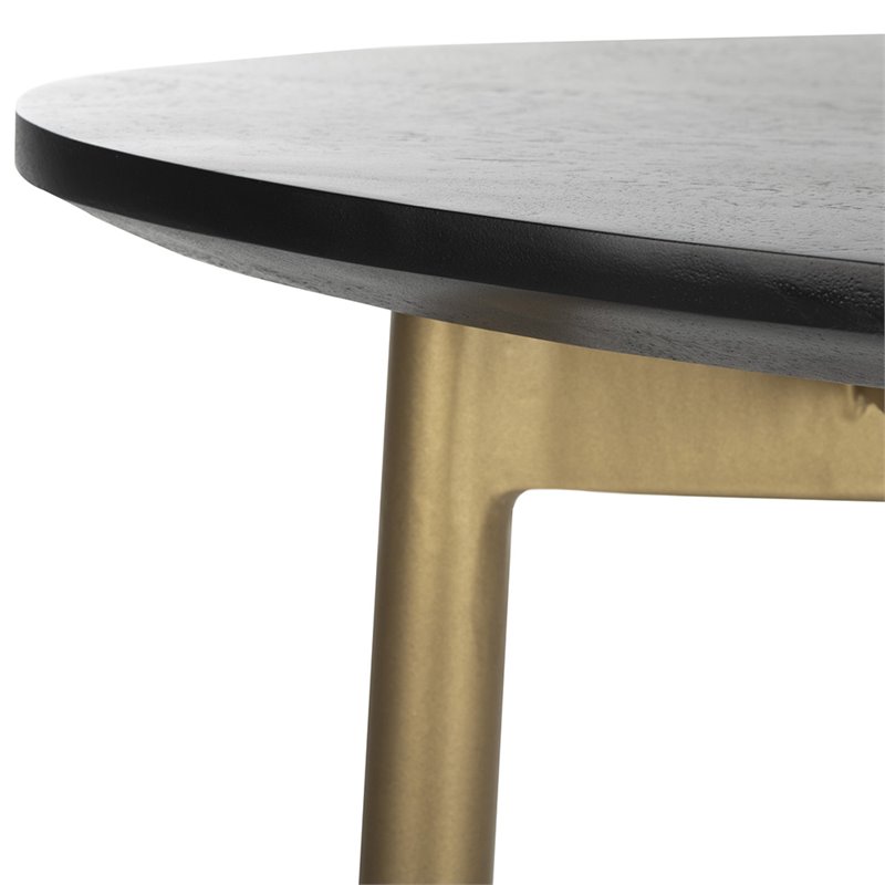 Safavieh Kaiya Accent End Table in Black and Gold