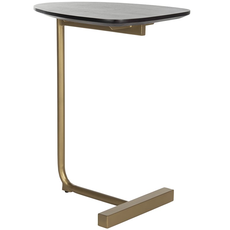 Safavieh Kaiya Accent End Table in Black and Gold