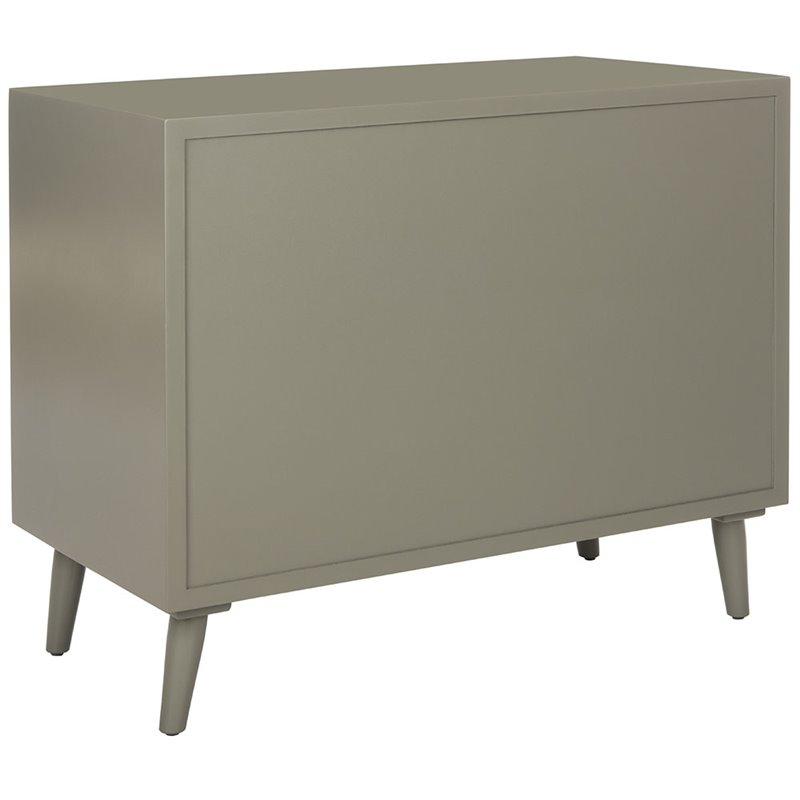 Safavieh Blaize 3 Drawer Nightstand in Dark Gray and Black