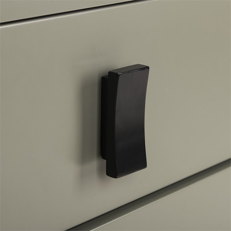Safavieh Blaize 3 Drawer Nightstand in Dark Gray and Black